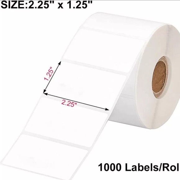 1000/Roll 2.25"x1.25" Direct Thermal Labels SKU Label Zebra Munbyn 1 roll - Picture 5 of 8
